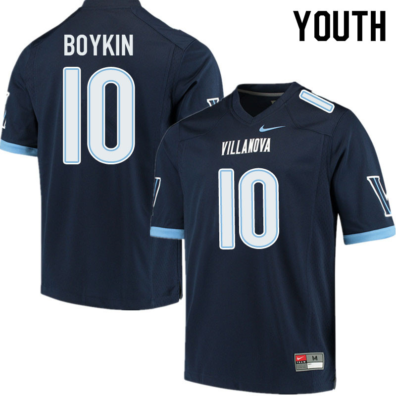 Youth #10 Dez Boykin Villanova Wildcats College Football Jerseys Sale-Navy